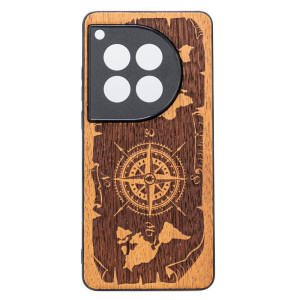 Drewniane Etui Bewood do OnePlus 12 RóżA WIATRÓW MERBAU