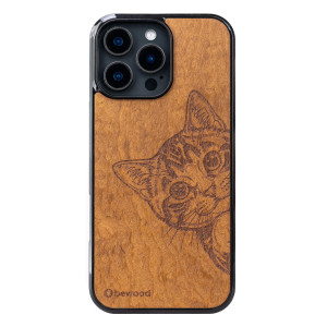 Drewniane etui Bewood - Cat Lover - Imbuia