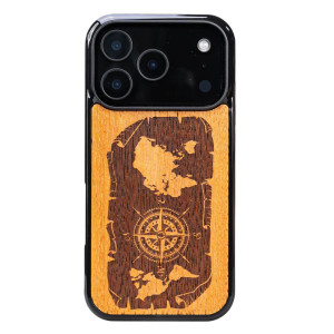 Drewniane Etui Bewood do iPhone 17 Pro RóżA WIATRÓW MERBAU