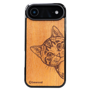 Drewniane Etui Bewood do iPhone Air CAT LOVER MERBAU