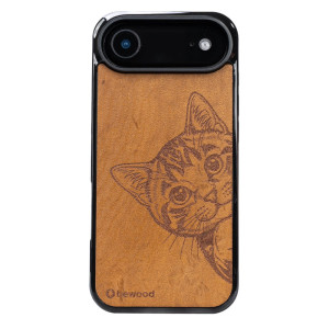 Drewniane Etui Bewood do iPhone Air CAT LOVER IMBUIA