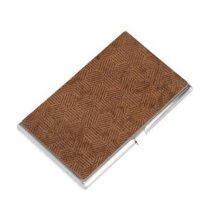 Drewniany Wizytownik Bewood Inox Hexagon Imbuia