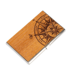 Drewniany Wizytownik Bewood Inox Traveler Merbau