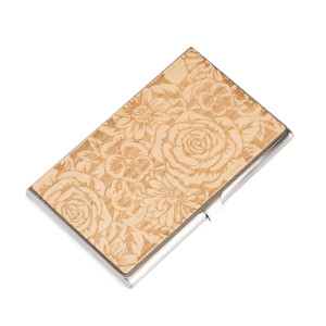 Drewniany Wizytownik Bewood Inox Róże Aniegre