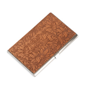 Drewniany Wizytownik Bewood Inox Liście Jabłoń