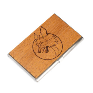 Drewniany Wizytownik Bewood Inox Lis Merbau