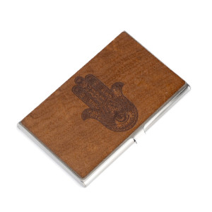 Drewniany Wizytownik Bewood Inox Hamsa Imbuia