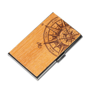 Drewniany Wizytownik Bewood Black Traveler Merbau