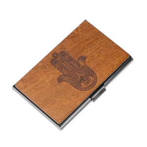Drewniany Wizytownik Bewood Black Hamsa Imbuia