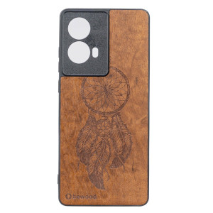 Drewniane Etui Bewood do Motorola G85 5G ŁAPACZ SNÓW IMBUIA