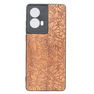 Drewniane Etui Bewood do Motorola G85 5G LIŚCIE JABŁOŃ