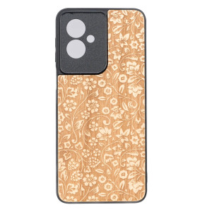 Drewniane Etui Bewood do Motorola G55 5G KWIATY POLNE ANIEGRE