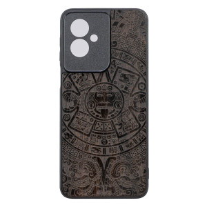 Drewniane Etui Bewood do Motorola G55 5G KALENDARZ AZTECKI ZIRICOTE