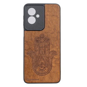 Drewniane Etui Bewood do Motorola G55 5G HAMSA IMBUIA