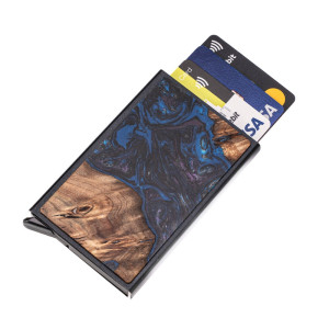 Etui na karty Bewood Unique Black - Planets - Neptun