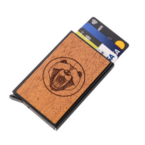 Etui na karty Bewood Niedźwiedź Merbau