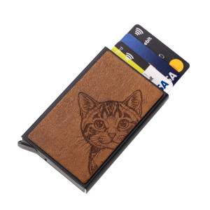 Etui na karty Bewood Cat Lover Imbuia