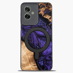 Etui Bewood Unique do Motorola G55 5G - Violet z MagSafe