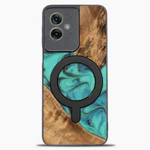 Etui Bewood Unique do Motorola G55 5G - Turquoise z MagSafe