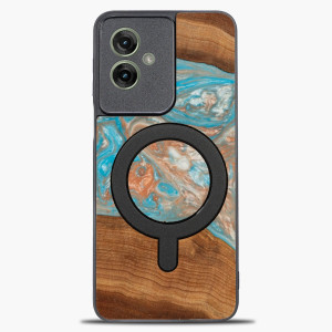 Etui Bewood Unique do Motorola G55 5G - Planets - Saturn z MagSafe