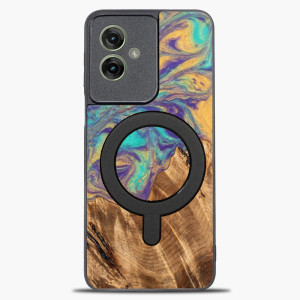 Etui Bewood Unique do Motorola G55 5G - Planets - Merkury z MagSafe