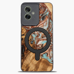 Etui Bewood Unique do Motorola G55 5G - Planets - Jowisz z MagSafe