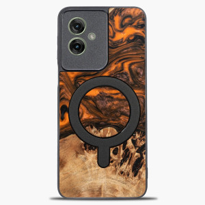 Etui Bewood Unique do Motorola G55 5G - Orange z MagSafe