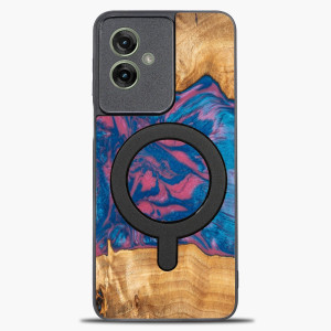 Etui Bewood Unique do Motorola G55 5G - Neons - Vegas z MagSafe