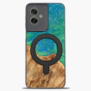 Etui Bewood Unique do Motorola G55 5G - Neons - Tokyo z MagSafe