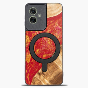Etui Bewood Unique do Motorola G55 5G - Neons - Paris z MagSafe