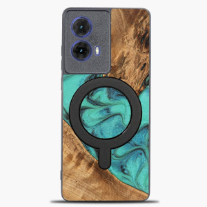 Etui Bewood Unique do Motorola G85 5G - Turquoise z MagSafe