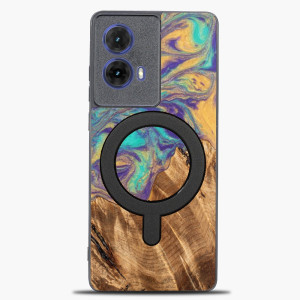 Etui Bewood Unique do Motorola G85 5G - Planets - Merkury z MagSafe