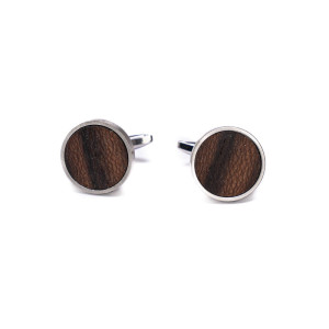 Spinki do mankietów Bewood - ZIricote - Silver - 18mm