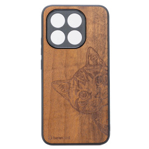 Drewniane Etui Bewood do Xiaomi 15T CAT LOVER IMBUIA