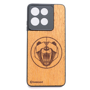 Drewniane Etui Bewood do Motorola G56 5G NIEDŹWIEDŹ MERBAU