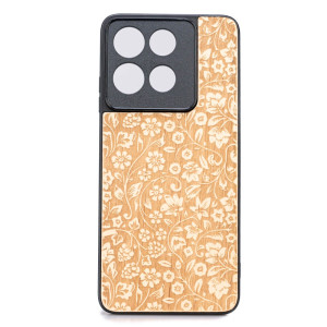 Drewniane Etui Bewood do Motorola G56 5G KWIATY POLNE ANIEGRE