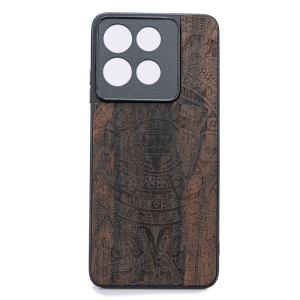 Drewniane Etui Bewood do Motorola G56 5G KALENDARZ AZTECKI ZIRICOTE