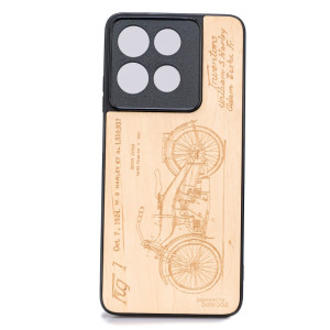 Drewniane Etui Bewood do Motorola G56 5G HARLEY PATENT ANIEGRE