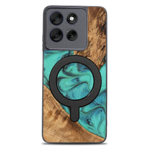 Etui Bewood Unique do Motorola G56 5G - Turquoise z MagSafe