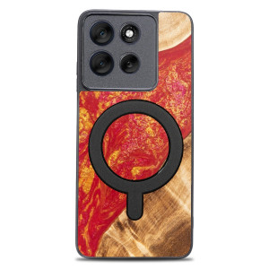 Etui Bewood Unique do Motorola G56 5G - Neons - Paris z MagSafe