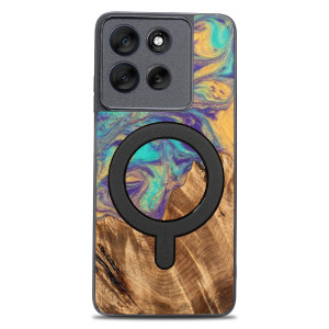 Etui Bewood Unique do Motorola G86 5G - Planets - Merkury z MagSafe