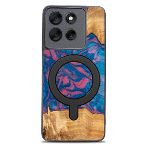Etui Bewood Unique do Motorola G86 5G - Neons - Vegas z MagSafe