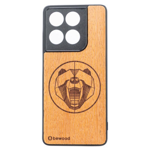 Drewniane Etui Bewood do Motorola Edge 70 NIEDŹWIEDŹ MERBAU