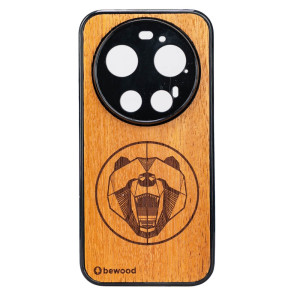 Drewniane Etui Bewood do Xiaomi 17 Ultra NIEDŹWIEDŹ MERBAU
