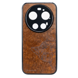 Drewniane Etui Bewood do Xiaomi 17 Ultra CAT LOVER IMBUIA