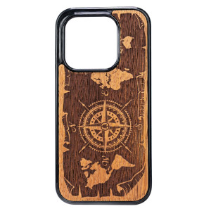 Drewniane Etui Bewood do Xiaomi 17 RóżA WIATRÓW MERBAU