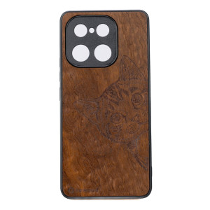 Drewniane Etui Bewood do Realme 16 Pro 5G CAT LOVER IMBUIA