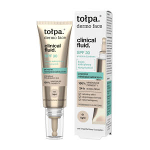 Tołpa Fluid kryjący do twarzy przeciw niedoskonałościom SPF 30, 01 light