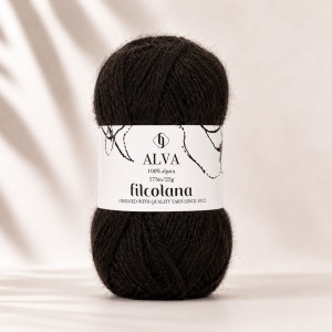 Włóczka Alva 409 Espresso - kawa 25g ( Filcolana )