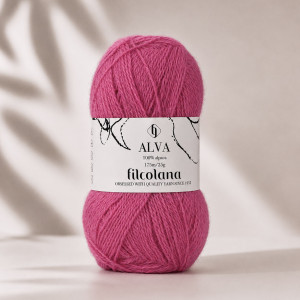 Włóczka Alva 313 Bubblegum - słodki róż 25g ( Filcolana )